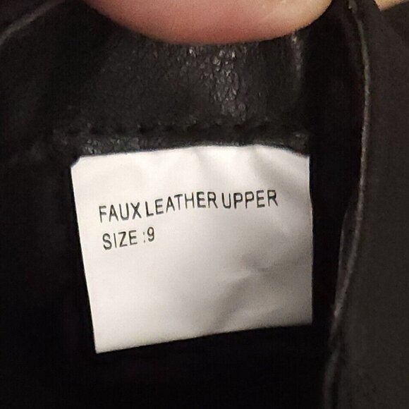 Muk Luks New Black Wedge Heel Lug Sole Ankle Boots 9 - Picture 5 of 7